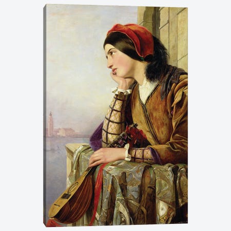 Woman in Love, 1856 Canvas Print #BMN945} by Henry Nelson O'Neil Canvas Artwork