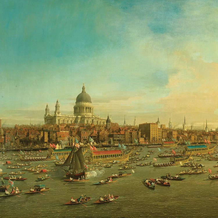 The River Thames with St. Paul's Cathedral on Lord Mayor's Day, c.1747-8 Detail