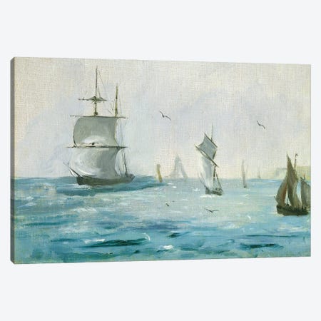 Fishing Boat Arriving, with the Wind Behind, 1864 Canvas Print #BMN9472} by Edouard Manet Canvas Artwork