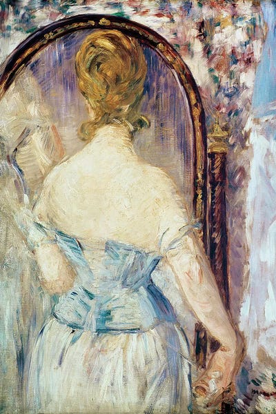 Woman Before a Mirror, 1876-77 by Edouard Manet canvas print