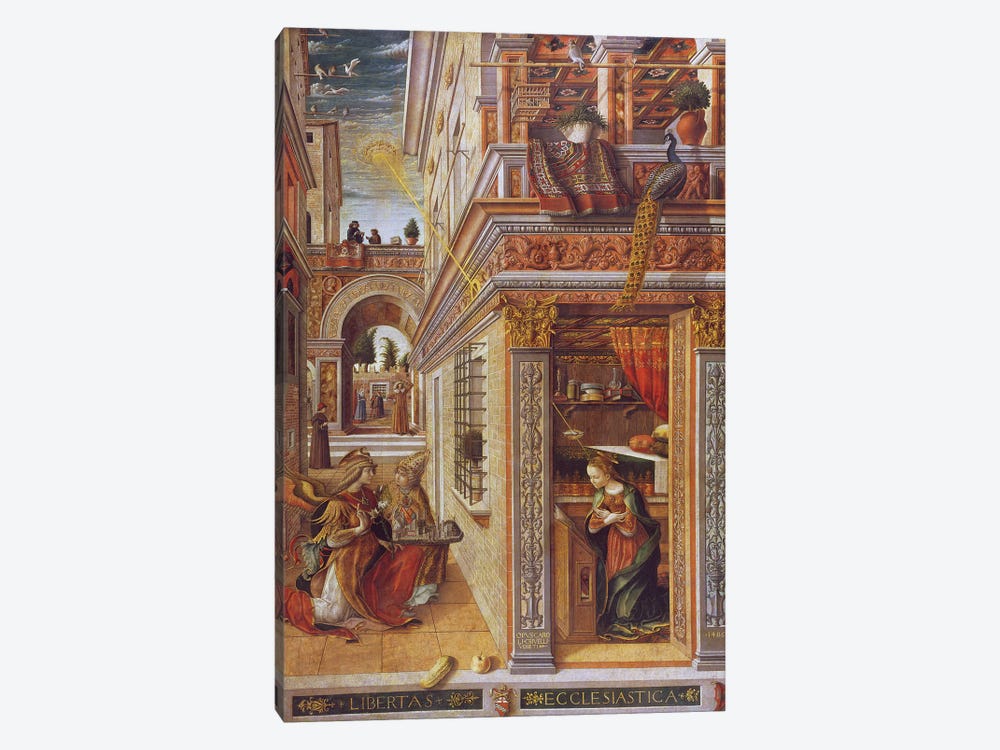 The Annunciation with St. Emidius, 1486 by Carlo Crivelli 1-piece Art Print