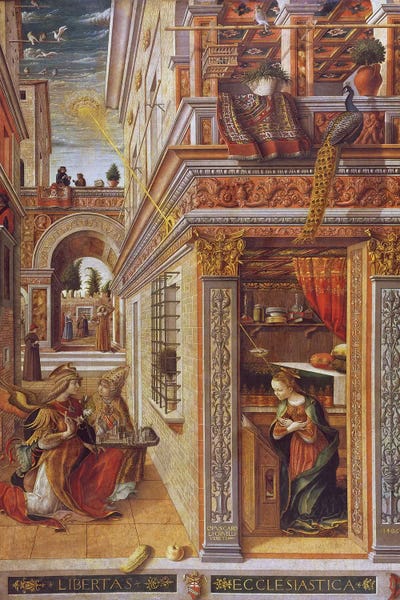 Industrial Décor: The Annunciation with St. Emidius, 1486 by Carlo Crivelli