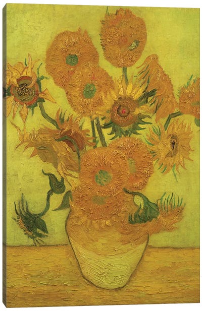 Sunflowers, 1889 Canvas Art Print - Post-Impressionism Art
