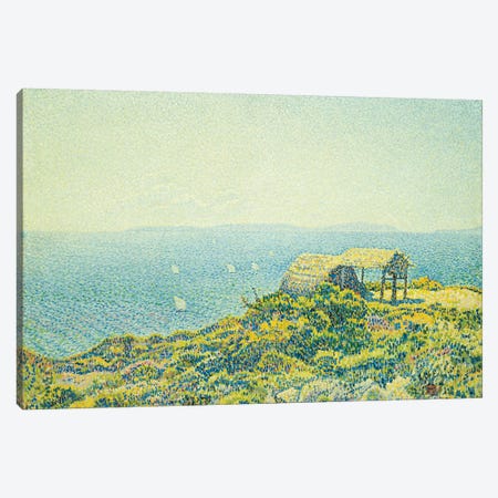 L'Ile du Levant, vu du Cap Benat, 1893 Canvas Print #BMN9505} by Theo van Rysselberghe Art Print