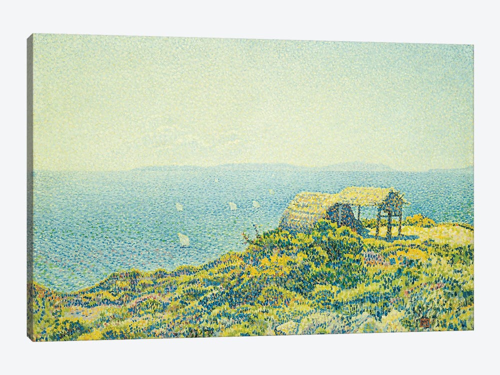 L'Ile du Levant, vu du Cap Benat, 1893 by Theo van Rysselberghe 1-piece Canvas Print