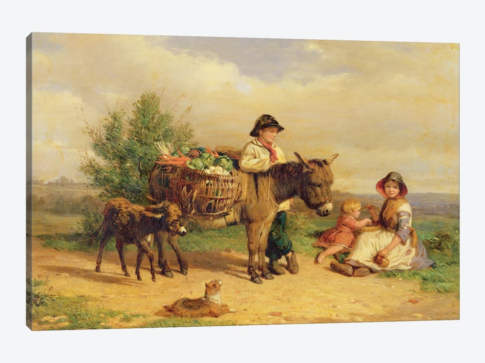 A Pause on the Way to Market by J.O. Banks 1-piece Canvas Art