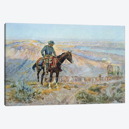 The Wagon Boss Canvas Print #BMN9513} by Charles Marion Russell Canvas Art Print