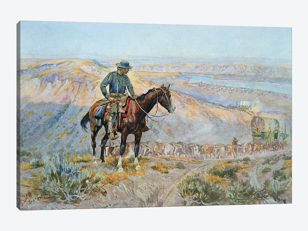 The Wagon Boss by Charles Marion Russell 1-piece Canvas Artwork