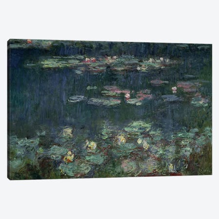 Waterlilies: Green Reflections, 1914-18  Canvas Print #BMN951} by Claude Monet Canvas Wall Art