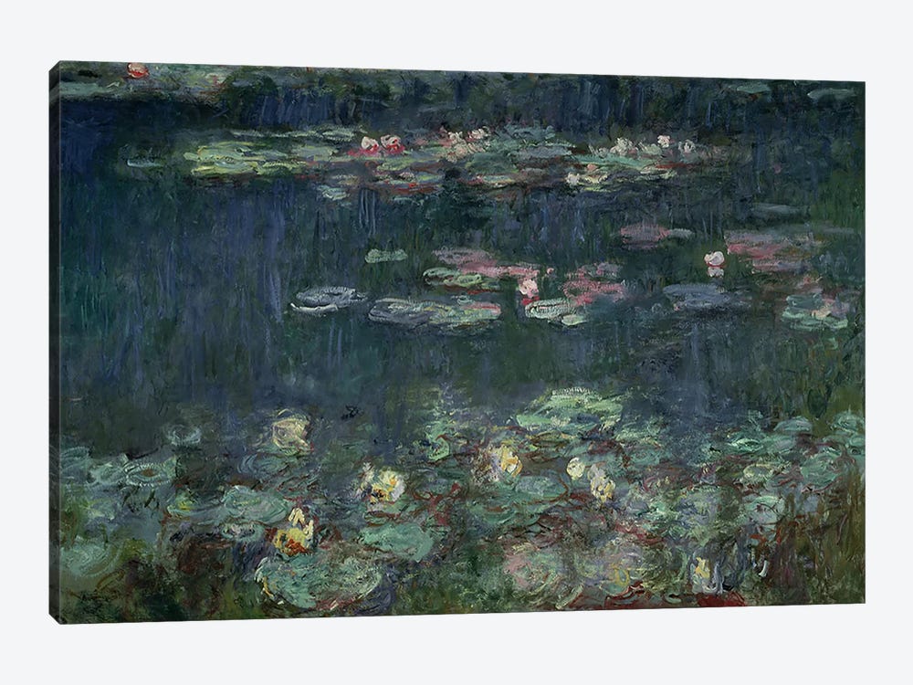 Waterlilies: Green Reflections, 1914-18  by Claude Monet 1-piece Canvas Print