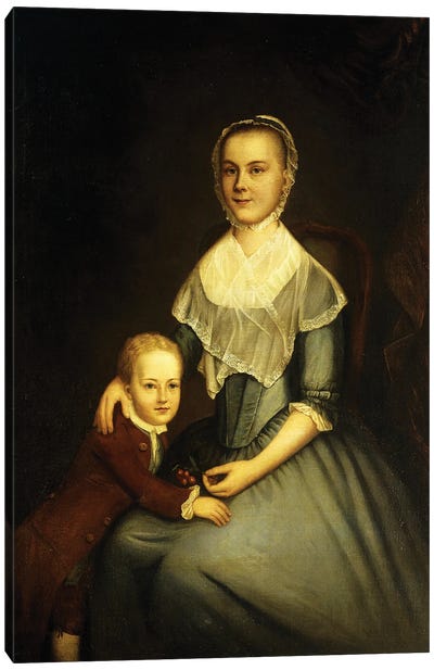 Portrait of Mrs Arbuckle and Son Canvas Art Print