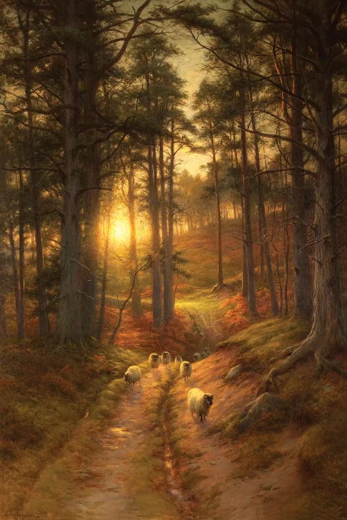 The Sun Fast Sinks in the West by Joseph Farquharson wall art