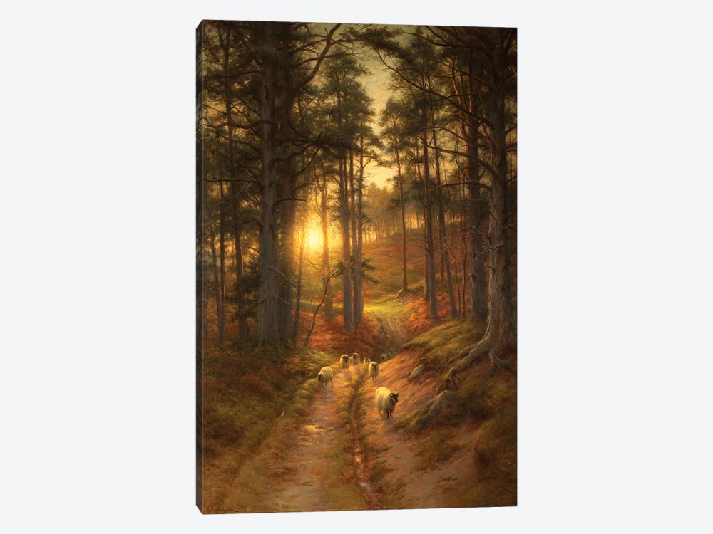 The Sun Fast Sinks in the West by Joseph Farquharson 1-piece Canvas Art