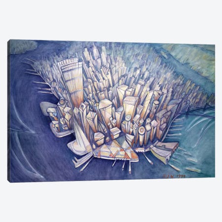 Manhattan from Above, 1994 Canvas Print #BMN9527} by Charlotte Johnson Wahl Canvas Print