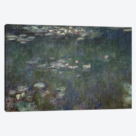 Waterlilies: Green Reflections, 1914-18  Canvas Print #BMN952} by Claude Monet Canvas Art