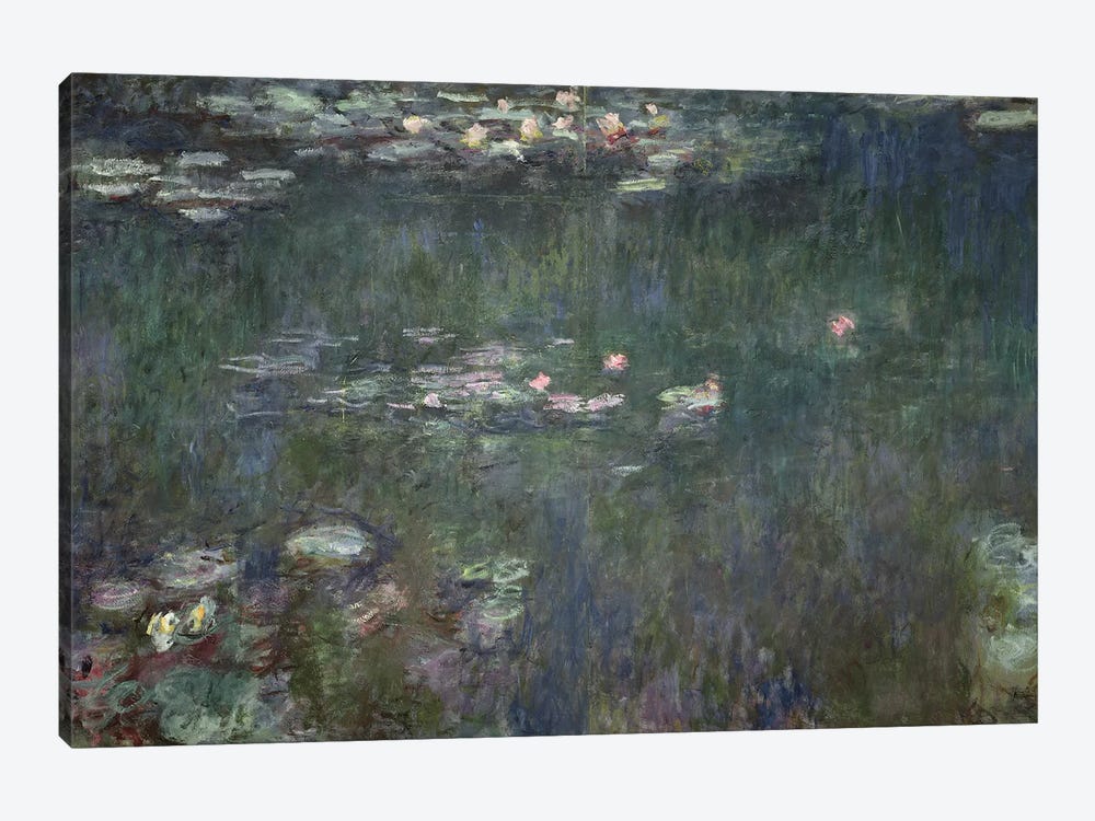 Waterlilies: Green Reflections, 1914-18  by Claude Monet 1-piece Canvas Artwork
