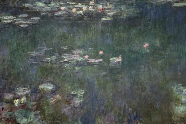 Claude Monet: Waterlilies: Green Reflections, 1914-18  by Claude Monet