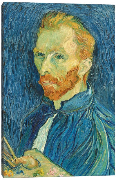 Self-Portrait, 1889 Canvas Art Print - Vincent van Gogh
