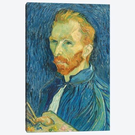 Self-Portrait, 1889 Canvas Print #BMN9541} by Vincent van Gogh Canvas Artwork