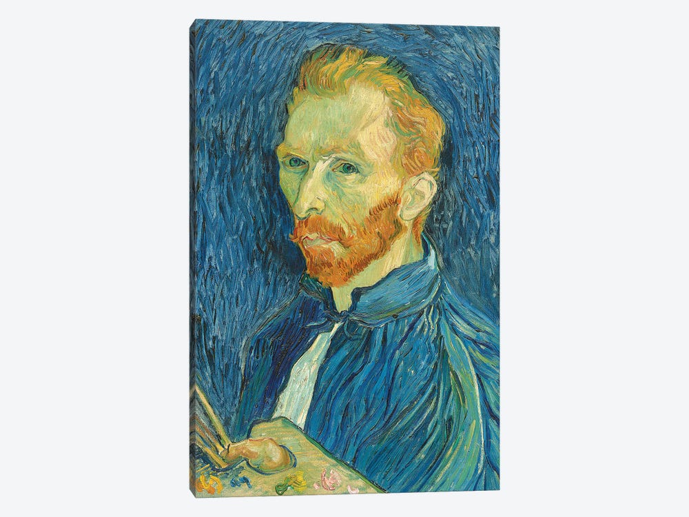 Self-Portrait, 1889 by Vincent van Gogh 1-piece Canvas Print