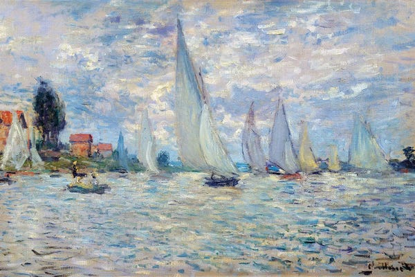 All Things Monet: The boats. Regates a Argenteuil Painting by Claude Monet