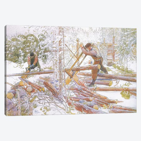 They were then cut into uniform lengths Canvas Print #BMN9551} by Carl Larsson Canvas Art Print