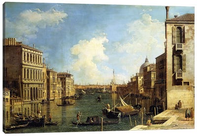 The Grand Canal, Venice, Looking East from the Campo di San Vio, Canvas Art Print