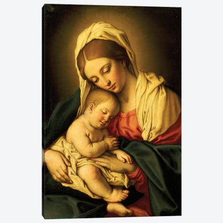 The Madonna And Child Canvas Print #BMN9571} by Il Sassoferrato Canvas Print
