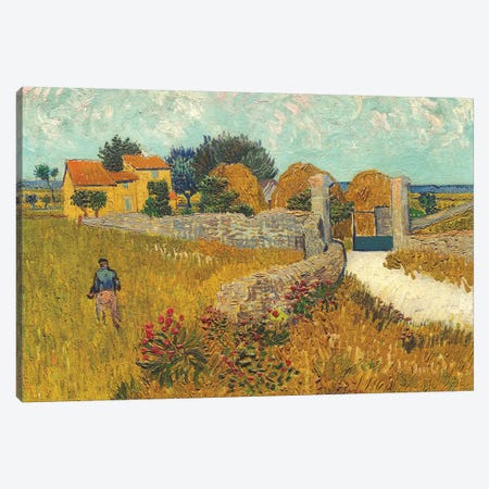 Farmhouse in Provence, 1888 Canvas Print #BMN9580} by Vincent van Gogh Canvas Art