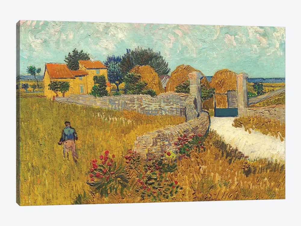 Farmhouse in Provence, 1888 by Vincent van Gogh 1-piece Canvas Art