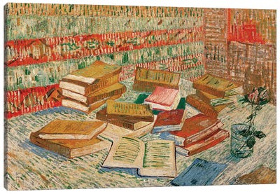 The Yellow Books, 1887 Canvas Art Print - Vincent van Gogh