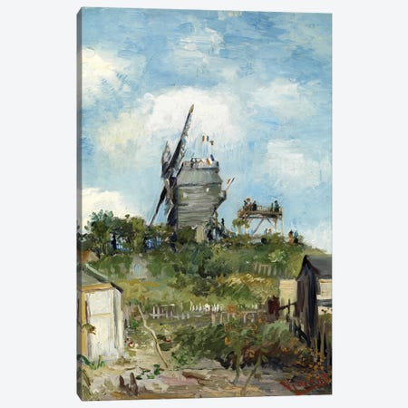 Le Moulin de Blute-Fin, Montmartre, 1886 Canvas Print #BMN9588} by Vincent van Gogh Canvas Wall Art