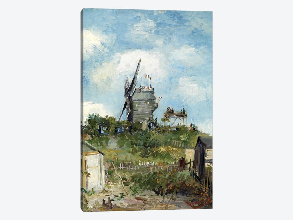 Le Moulin de Blute-Fin, Montmartre, 1886 by Vincent van Gogh 1-piece Canvas Artwork