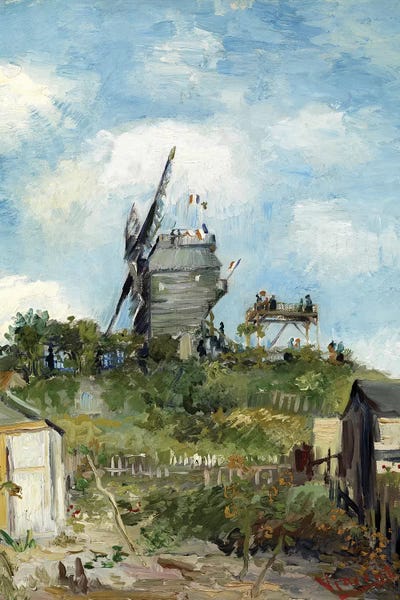 Watermills & Windmills: Le Moulin de Blute-Fin, Montmartre, 1886 by Vincent van Gogh