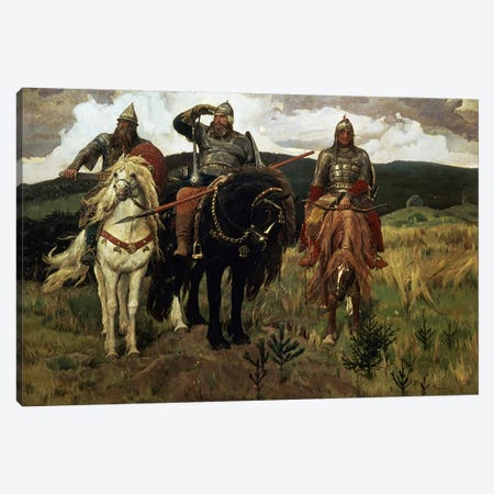 Warrior Knights, 1881-98  Canvas Print #BMN958} by Victor Mikhailovich Vasnetsov Canvas Artwork