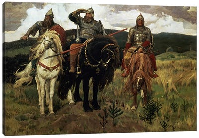 Warrior Knights, 1881-98  Canvas Art Print - Horseback Art