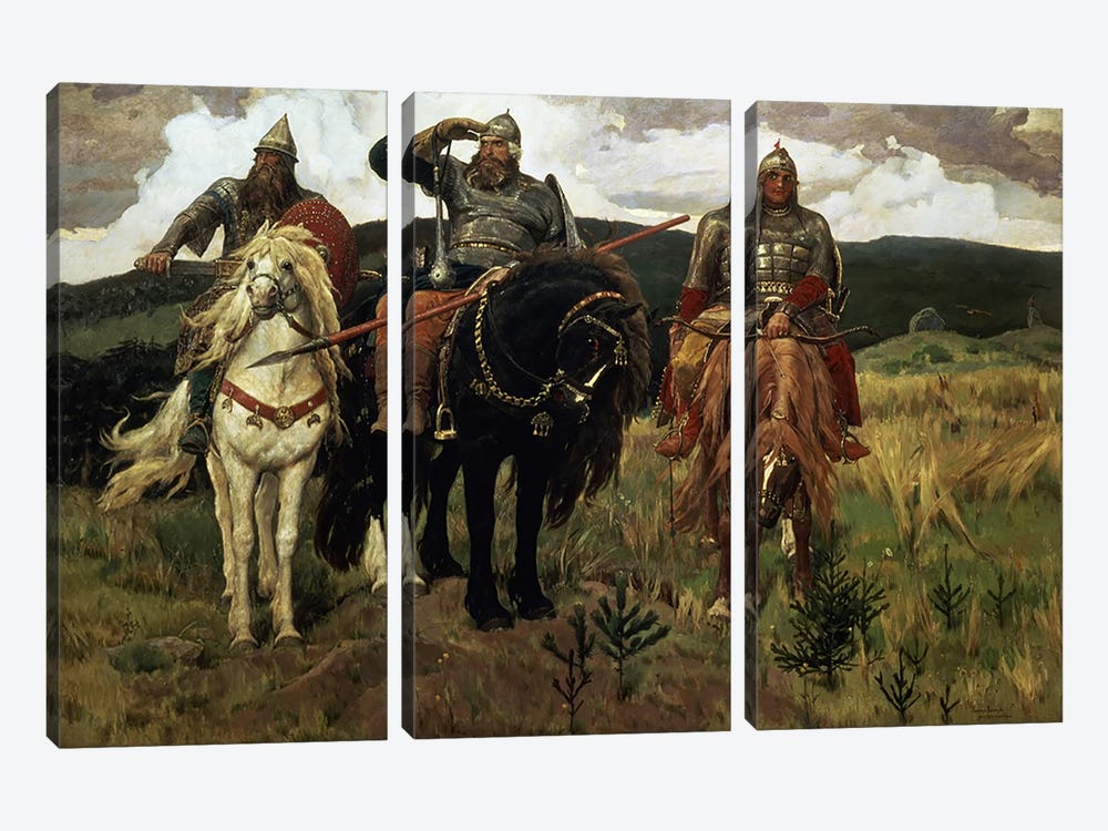 Warrior Knights, 1881-98  3-piece Canvas Wall Art