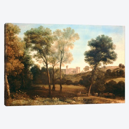 Landscape with Castle Canvas Print #BMN9590} by Claude Lorrain Canvas Art Print