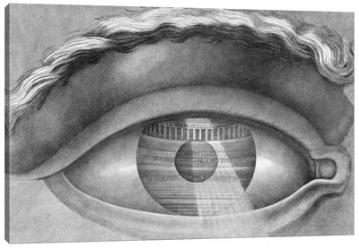 Eye enclosing the theatre at Besancon, France, 1847  Canvas Art Print
