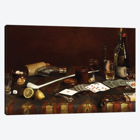 A Gentlemans Table,  Canvas Print #BMN9593} by Claude Raguet Hirst Canvas Print