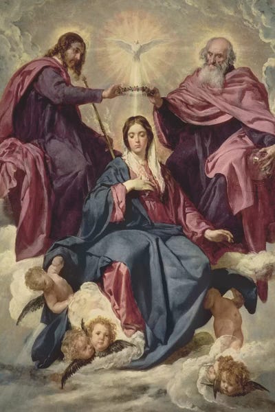 Christianity: Coronation of the Virgin, c.1641-42  by Diego Rodriguez de Silva y Velazquez