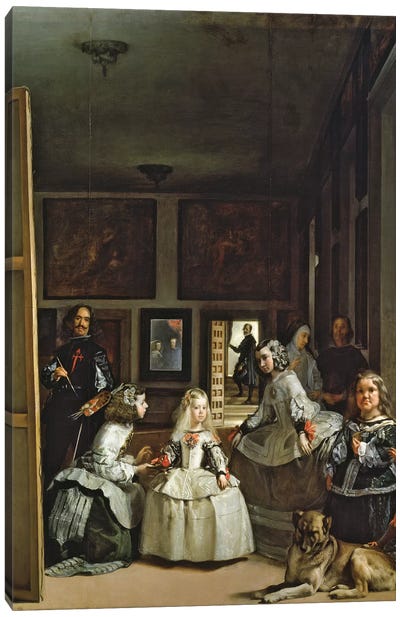 Las Meninas or The Family of Philip IV, c.1656  Canvas Art Print - Baroque Art