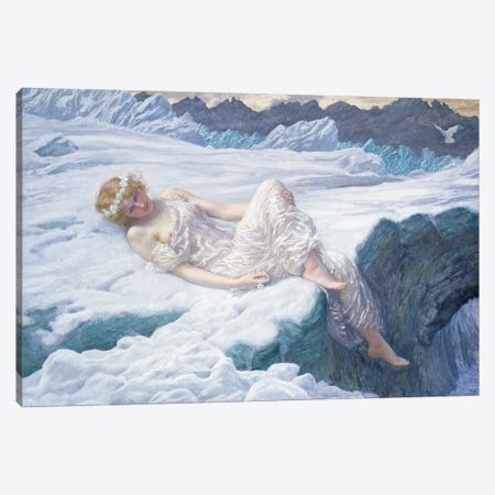 Heart of Snow, 1907  Canvas Print #BMN9610} by Edward Robert Hughes Canvas Wall Art