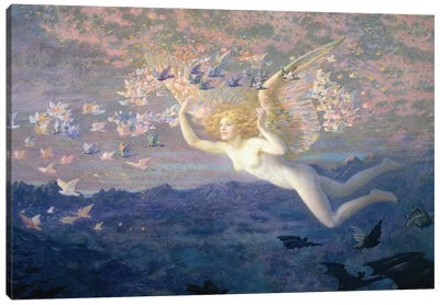 On the Wings of the Morning, 1905  Canvas Art Print - Pre-Raphaelite Art