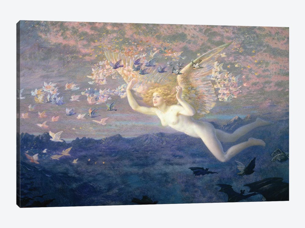 On the Wings of the Morning, 1905  by Edward Robert Hughes 1-piece Canvas Wall Art