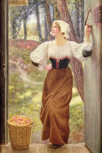 Pre-Raphaelite: Tithe in Kind  by Edward Robert Hughes