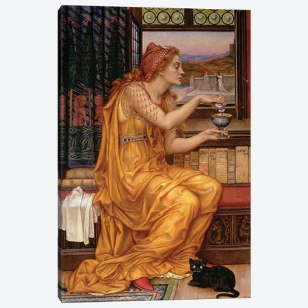 The Love Potion, 1903  Canvas Print #BMN9618} by Evelyn De Morgan Canvas Artwork