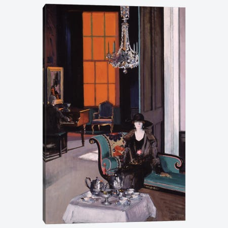 Interior: The Orange Blind, c.1928  Canvas Print #BMN9623} by Francis Campbell Boileau Cadell Art Print