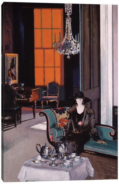 Interior: The Orange Blind, c.1928  Canvas Art Print - Inspired Interiors