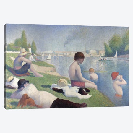 Bathers at Asnières, 1884  Canvas Print #BMN9641} by Georges Seurat Art Print